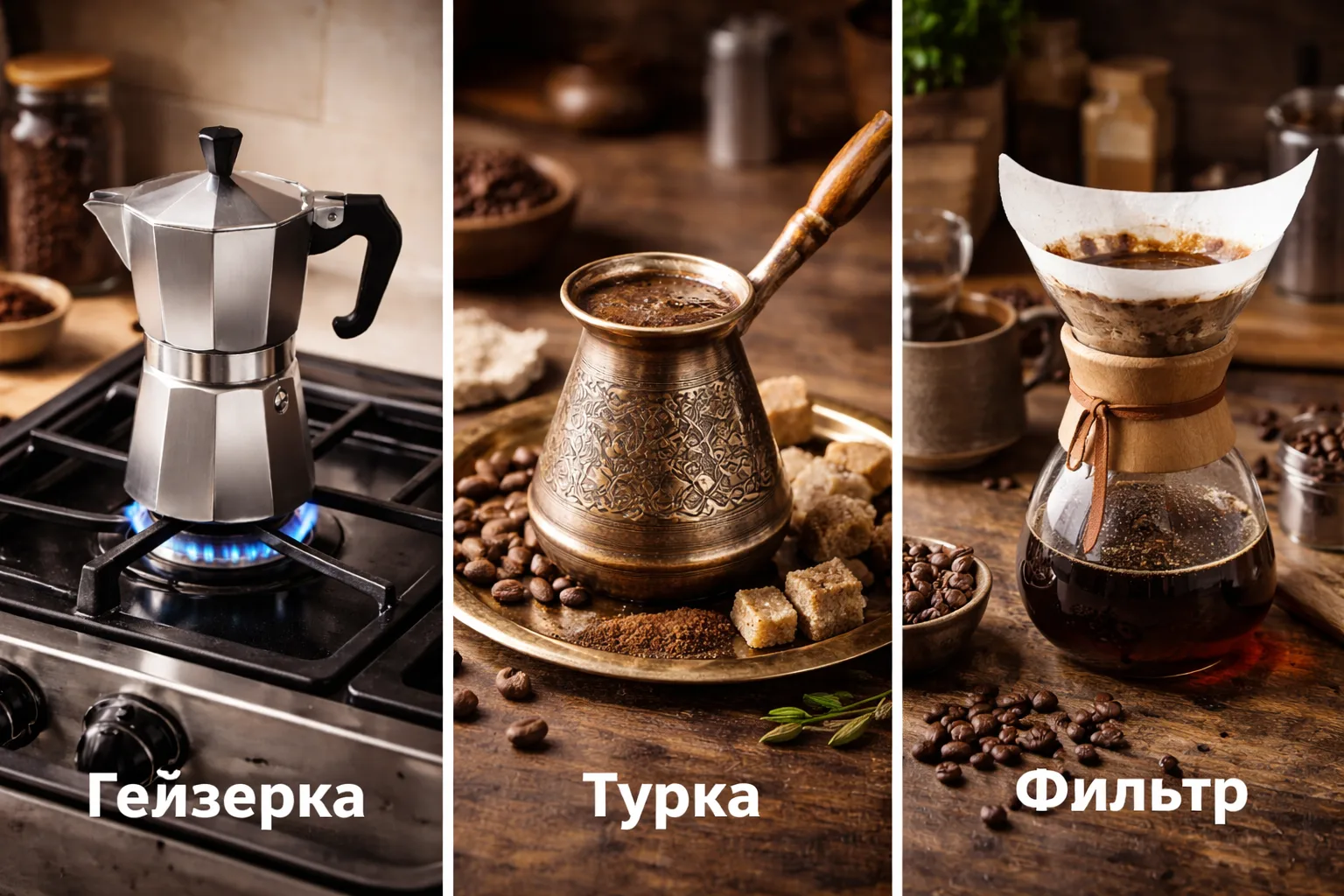 Гейзерка vs турка vs фильтр